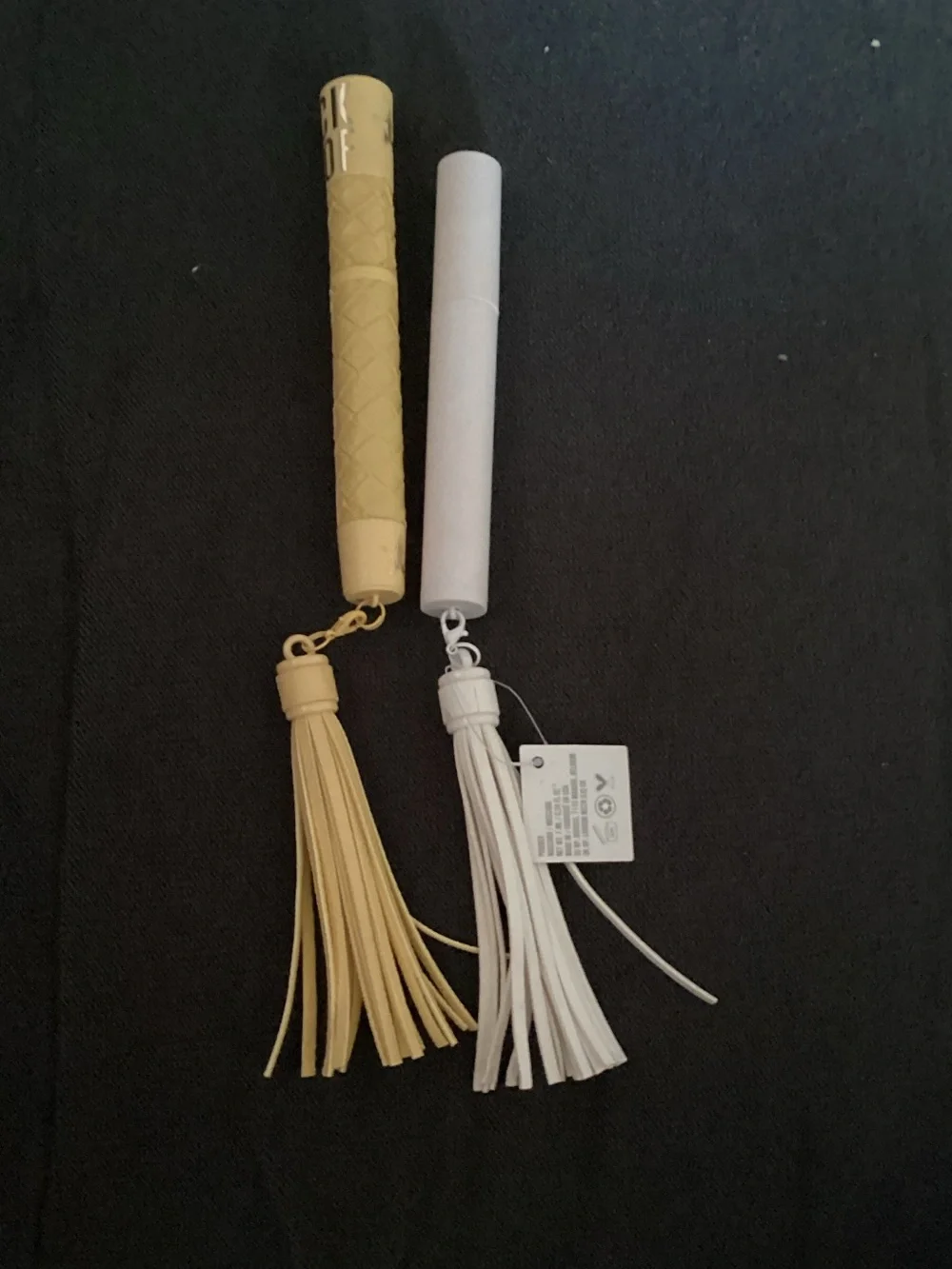 Jeffree Star Cosmetics Tassel Keychain in Yellow & White